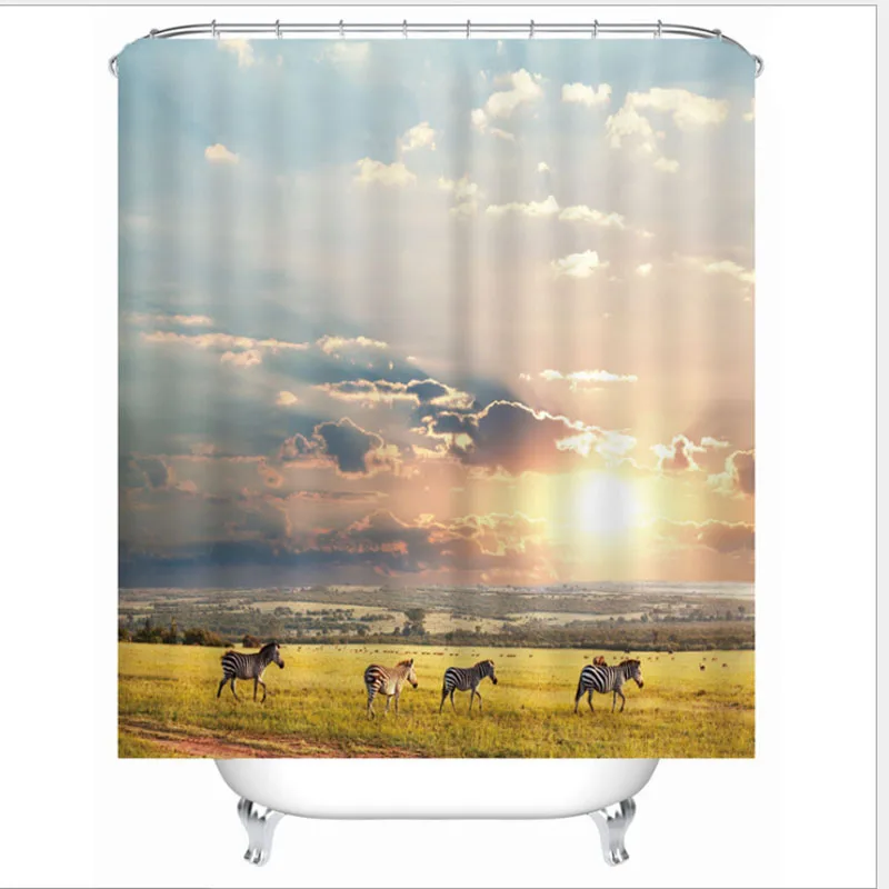 

Sholisa Polyester Waterproof modern style Shower Bath Curtain Bathroom series printed 100% polyester Thickening180X200CM