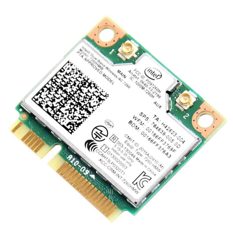 Двухдиапазонный 1200 Мбит/с 802.11ac Intel 7260HMW 7260AC 2,4G/5 ГГц Wlan Wi-Fi Bluetooth 4,0 Mini PCIe WiFi Беспроводная сеть PCIe карта - Цвет: Intel 7120HMW AC