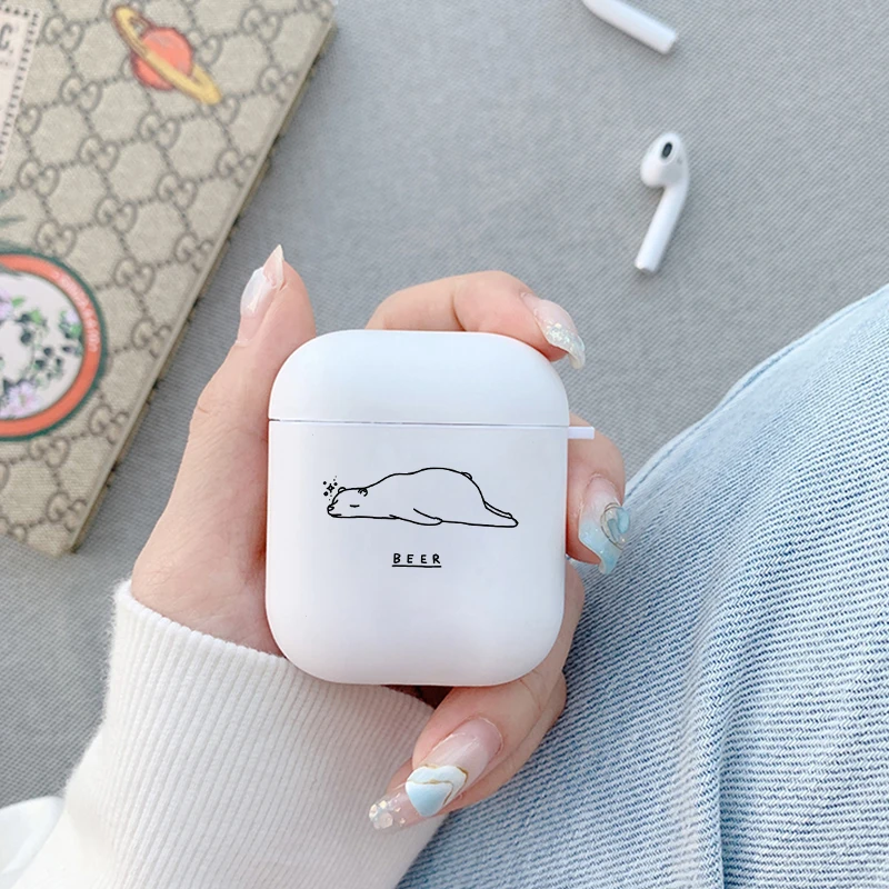 Чехол с мультяшным милым ленивым котом для Apple Airpods1 2 беспроводной Bluetooth мягкий