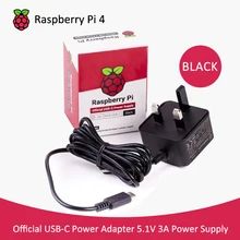 Offizielle raspberry pi 4 netzteil USB-C Adapter 5,1 V 3A UK Adapter empfohlen USB-C netzteil für Raspberry pi 4b
