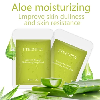 

Seaweed Essence Mask Moisturizing Whitening Firming Skin Shrinking Pores Face Sleep Mask Beauty Skin Care E1