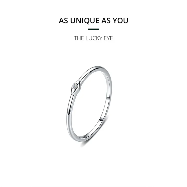 WOSTU Настоящее 925 пробы Серебряное модное обручальное кольцо стекируемые кольца с цирконием для женщин Роскошные ювелирные изделия DXR556
