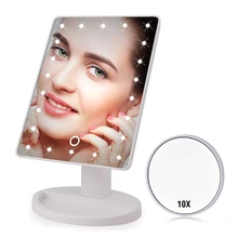 Светодиодный косметическое зеркало 16/22 светодиодный светильник с сенсорным экраном косметическое зеркало с 10х увеличительным зеркалом USB/батарейками