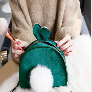 

2020 High Quality Women Makeup Bag Cartoon Lovely Rabbit Designer Girls Zipper Cosmetic Bag Maleta De Maquiagem Profissional