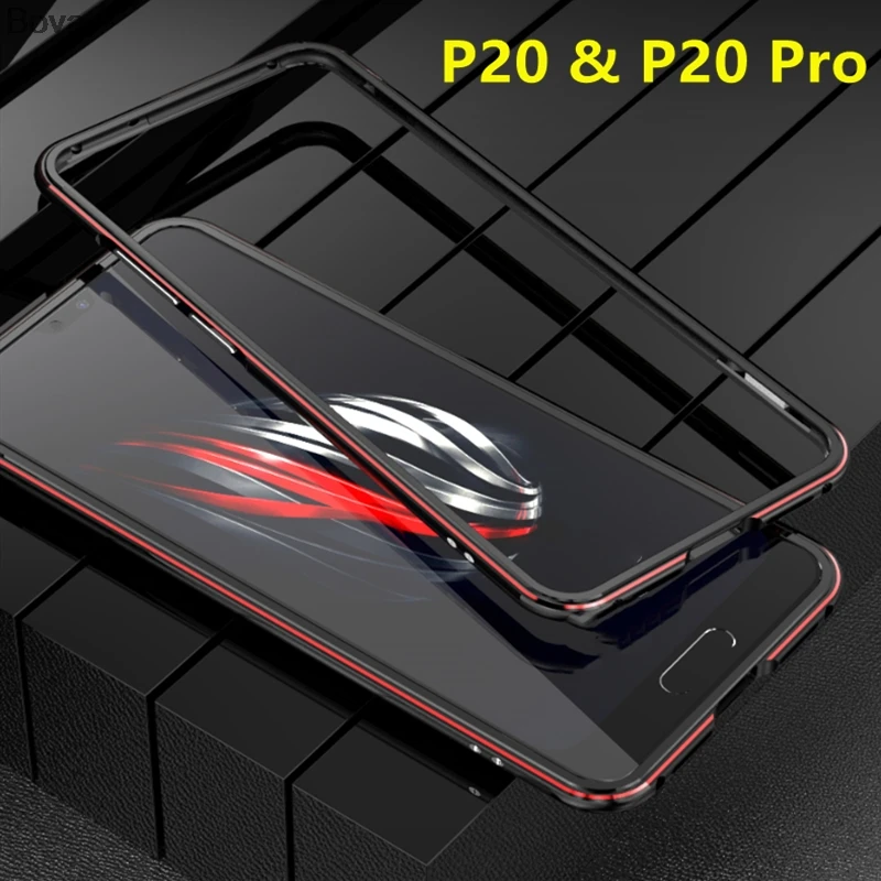 Чехол для huawei P20 роскошный Ультратонкий алюминиевый бампер для huawei Ascend P20 Pro+ 2 пленки(1 передняя+ 1 задняя