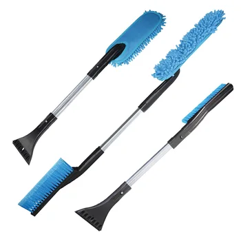 

3 in 1 Multi-function Ice Scraper Detachable Handle Window Outdoor Aluminum Alloy Car Windshield Snow Shovel Cleaner Brush Tools