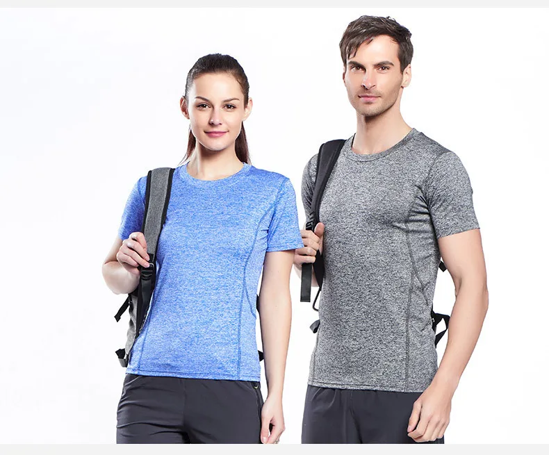 Быстросохнущая одежда пара открытый круглый вырез с короткими рукавами бег спортивная одежда Влагоотводящая тонкая футболка с короткими рукавами