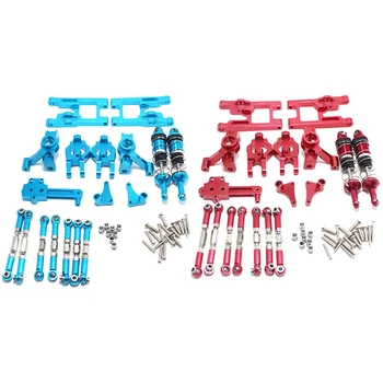 

2set 12428 12423 Upgrade Accessories Kit for Feiyue FY03 WLtoys 12428 12423 1/12 RC Car Parts,Blue & Red