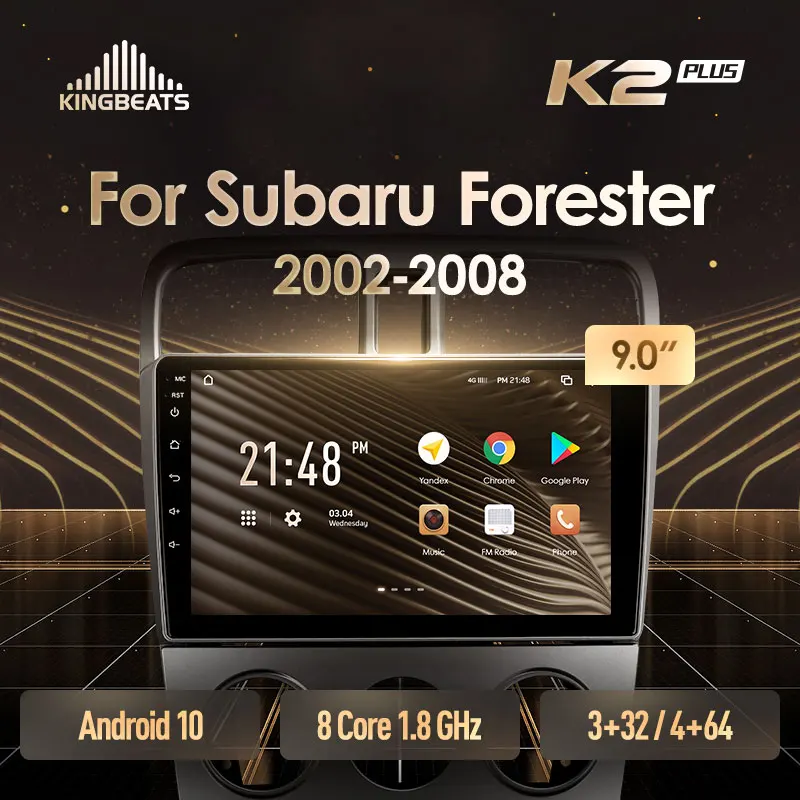 KingBeats штатное головное устройство For Subaru Forester SG 2002 - 2008 GPS Android 10 автомагнитола на