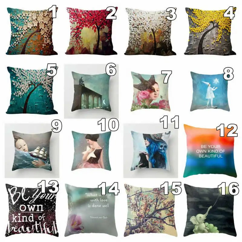 

Letter Pretty Girl Cotton Linen Square Pillow Cases Throw Home Decor Sofa Cushion Cover 18''