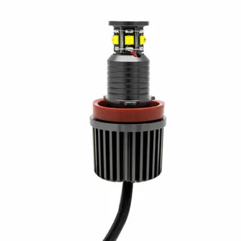 

Parts LED Light Auto 1 Pair White Aluminum alloy Angel Eye Halo 1400LM