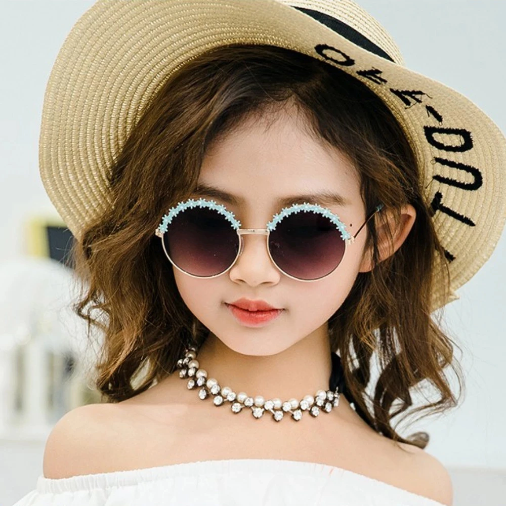 Bonitas Gafas De Sol Redondas Con Montura De Girasol Para Niños