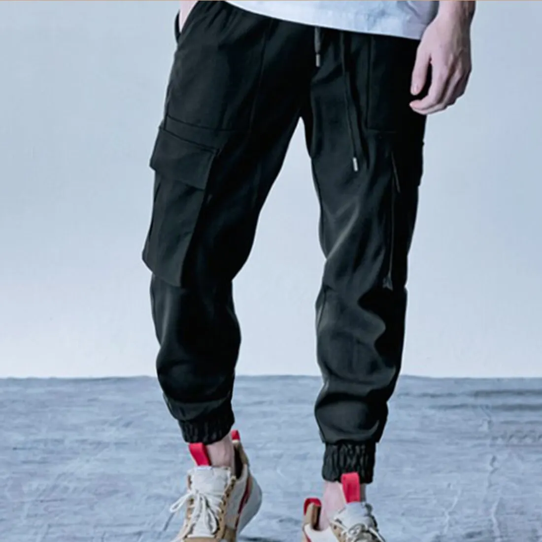 Multi Pockets Cargo Pants Men Hip Casual Streetwear Track Joggers Fitness Sport Sweatpants Plus Size Trousers | Мужская одежда