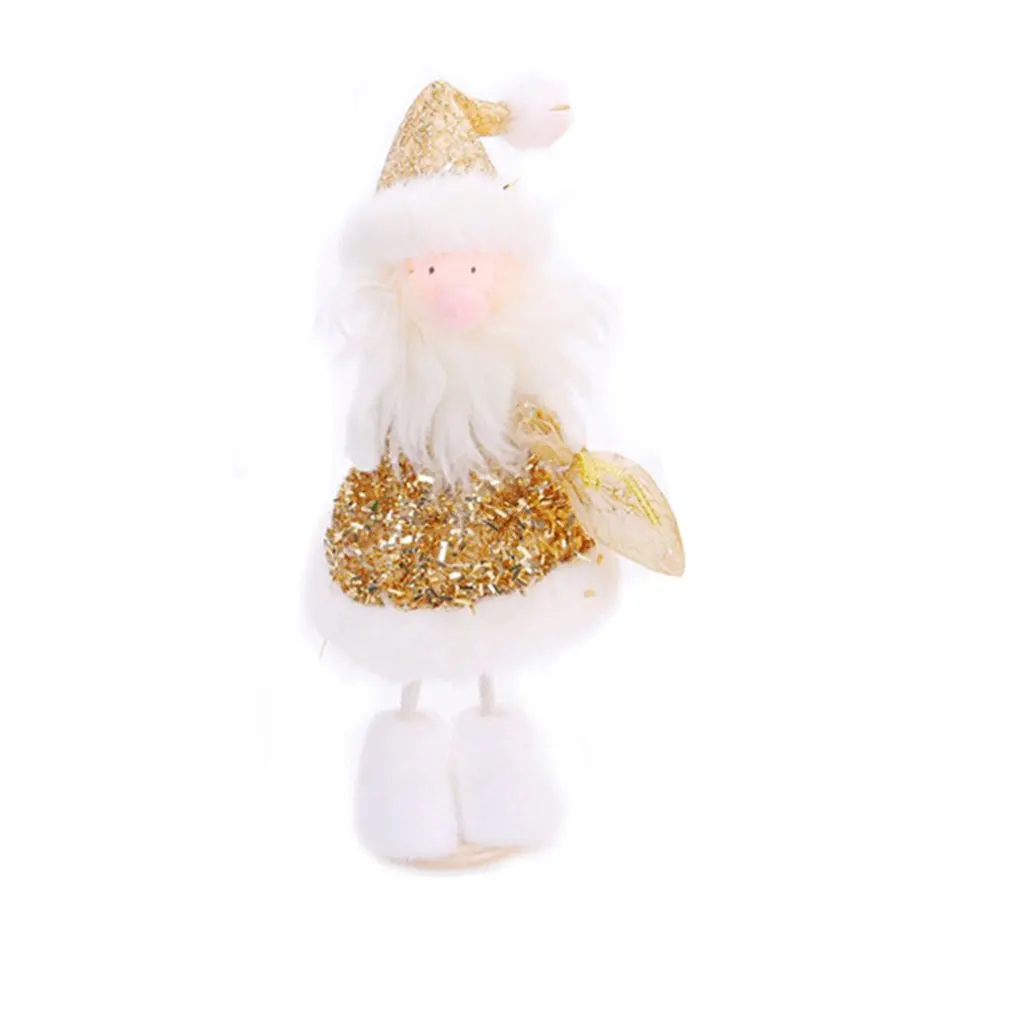 Santa Claus Hanging Angel Doll Decoration Pendant Gold Angel Christmas Tree Plush Cute Creative Fabric Ornament - Цвет: Santa Claus