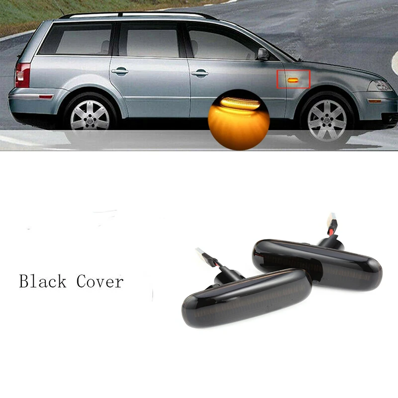 

2Pcs Amber Sequential Blinker Light Dynamic Side Marker Turn Signal Lamp For Audi A3 S3 8P A4/S4 B6 B7 C5 A6 S6 RS6 C5 A8 D3