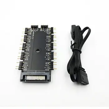 

3-Pin ARGB 11 Hub Splitter Power SATA 3pin ARGB Adapter Extension Cable Computer Power IDE Interface HUB Expander