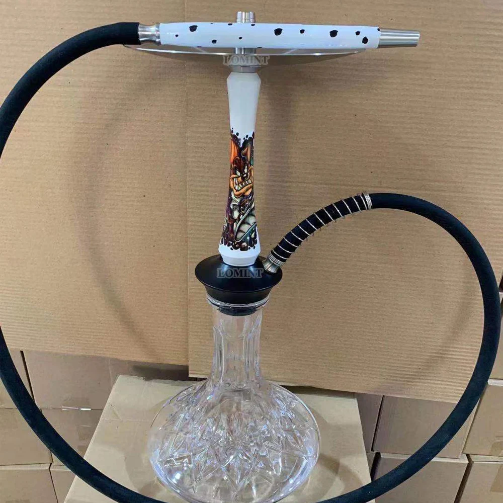 LOMINT Funny Comics Large Hookah Shisha Set Heavy Chicha Glass Base High Quality Narguile All Accessories 60cm Height LM833