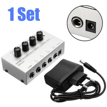 HA400 Ultra Compact Headphone Audio Stereo Amp 4 Channel With 12V DC Power EU Plug Adapter Microamp Amplifier Audio Accessories