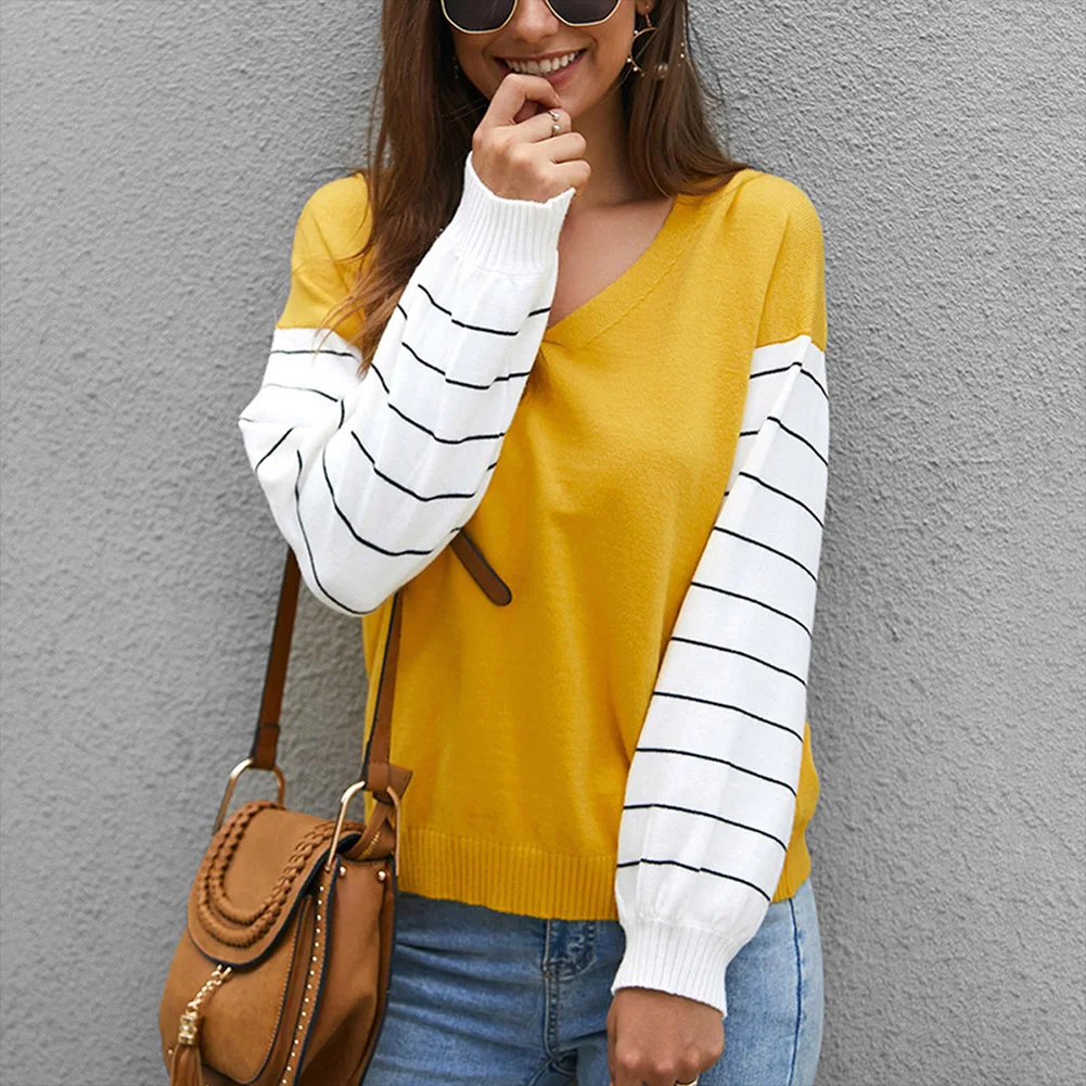 Bohisen V Neck Solid Women Sweaters 2019 Autumn Korean Fashion Pullovers Winter Clothes Loose Warm Sueter Mujer Outwear Bohisen V Neck Solid Women Sweaters 2019 Autumn Korean Fashion Pullovers Winter Clothes Loose Warm Sueter Mujer Outwear