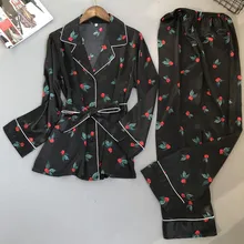 Женская пижама, сексуальная Беспроводная пижама без оправы, кружевная ночная рубашка, шелковое нижнее белье, женская пижама, пижама женска