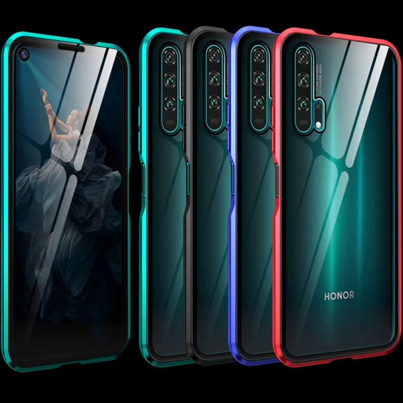 Чехол для Huawei honor 20 Pro Магнитный чехол 360 дюйма передний + задний двусторонний из