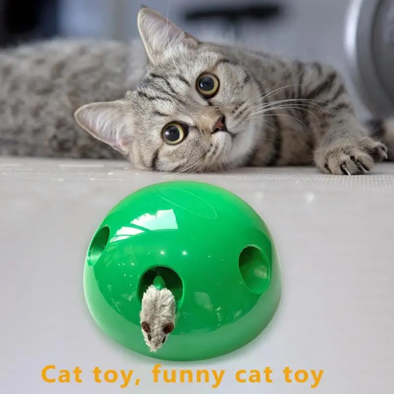 Новинка, забавная игрушка для кошек, пищит, зеленая Нескользящая база, котенок, Когтеточка, устройство для кошек, тренирует, точит, коготь, игрушка, Интерактивная игрушка для питомцев