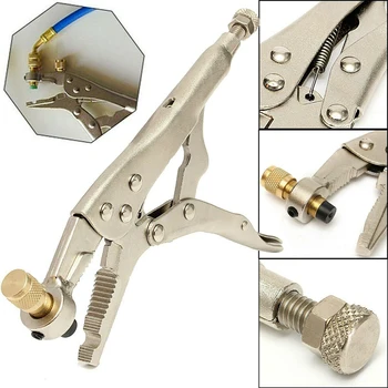 

Durable Pliers Repair Locking Refrigerant Recovery Adjustable Air Conditioner Steel Workers Tube Sealing Gasket Hand Tool