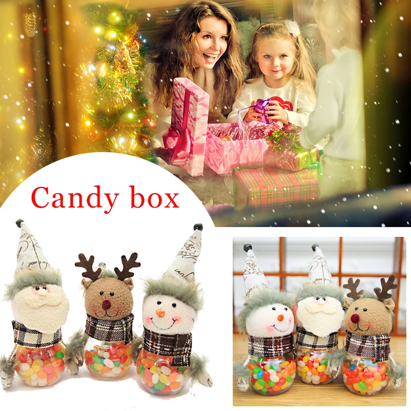 Christmas Candy Box Santa Claus Snowman Bear Style Case Supplies Creative