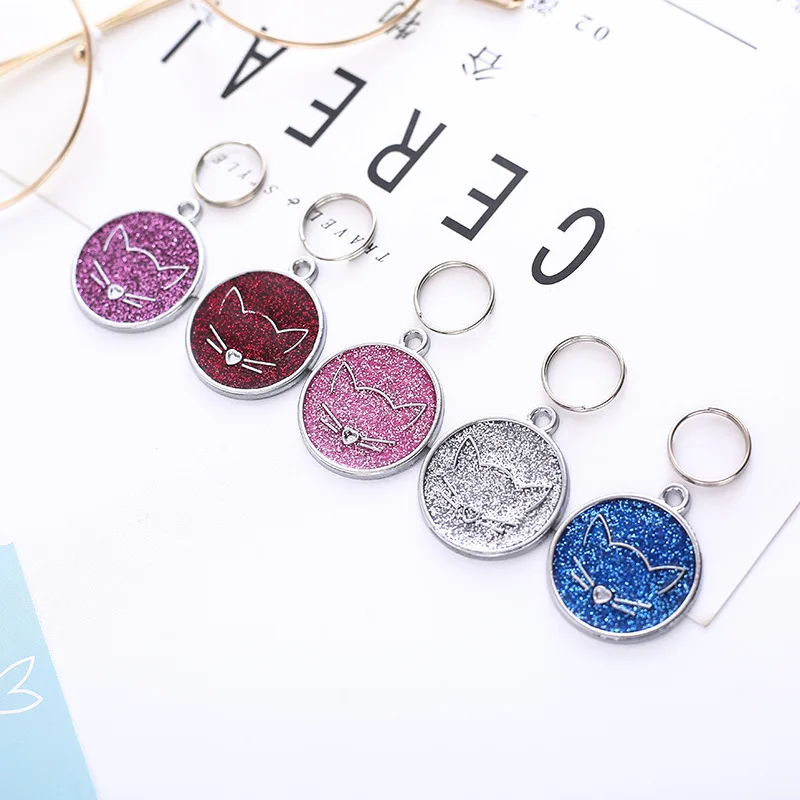 Pet ID Tags Personalized Free Engraving Pet Cat Dog Name Tags Collar Accessories Nameplate Anti-lost Pendant Cute Keyring