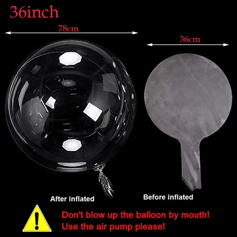 Bolha transparente Bobo Balões, Pré-estiramento Balão, Limpar