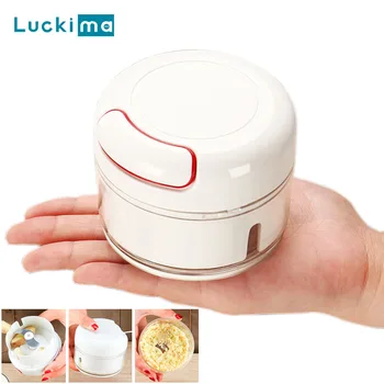 Mini Food Garlic Vegetable Grinder Chopper Mincer Crusher Press for Meat Nuts Pepper Onion Multi-function Manual Food Processor penghui multi function household manual food processor meat grinder white orange