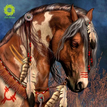 

Diamond Painting Horse Full pebble round Diamond Embroidery Animals Picture 5D Diy Mosaic Rhinestone Home Decoration