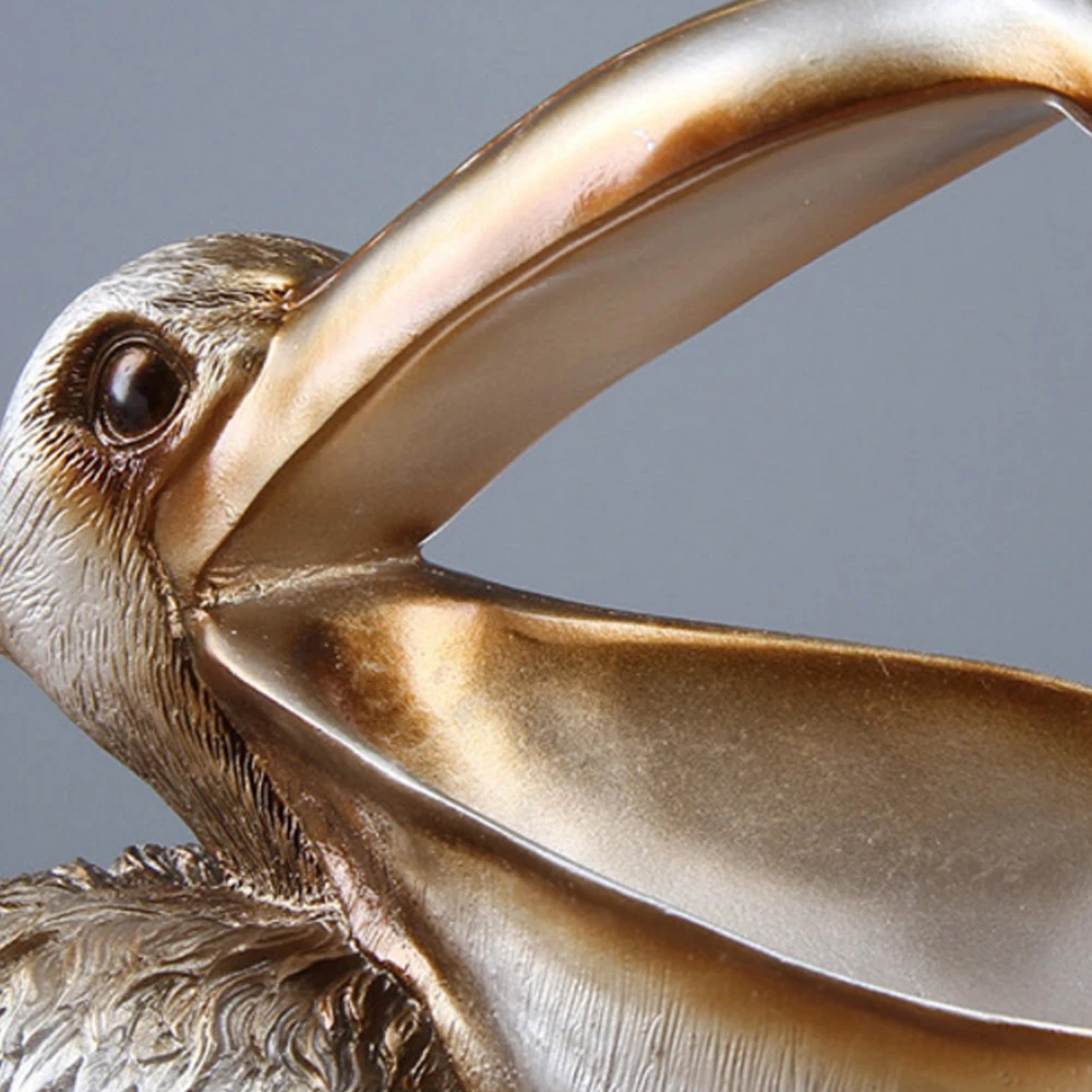 Винтаж большой рот Pelican модель статуэтки, миниатюры украшения комнаты смоляные фигурки для телефона держатель ключей Настольный Декор