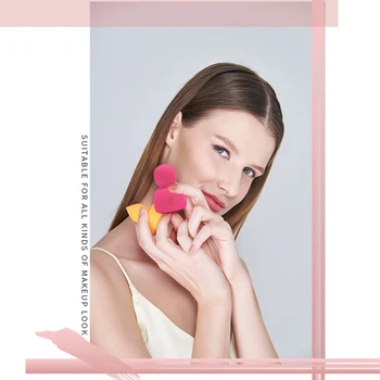 

Miss Gorgeous 2pcs Makeup Sponge Set Cosmetic Puff Beauty Belleza Wet Dry Foundation Concealer Make Up Sponge Tools Orange Pink