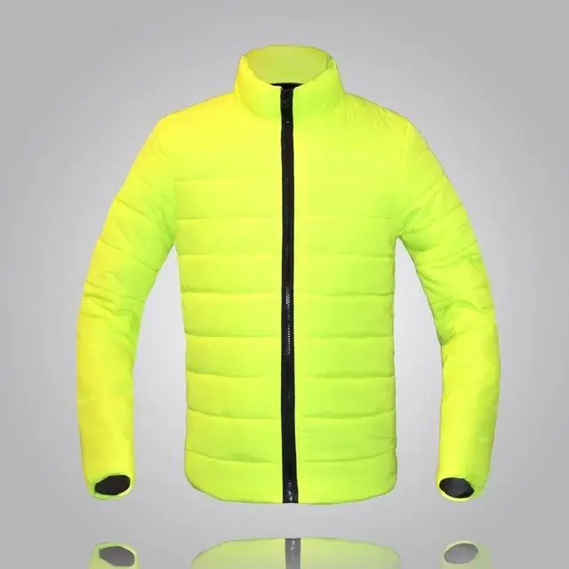 Fluorescent green Новинка, зимние куртки, парка для мужчин, Осень-зима, теплая верхняя одежда, брендовые облегающие мужские пальто, повседневные куртки - Цвет: Fluorescent green