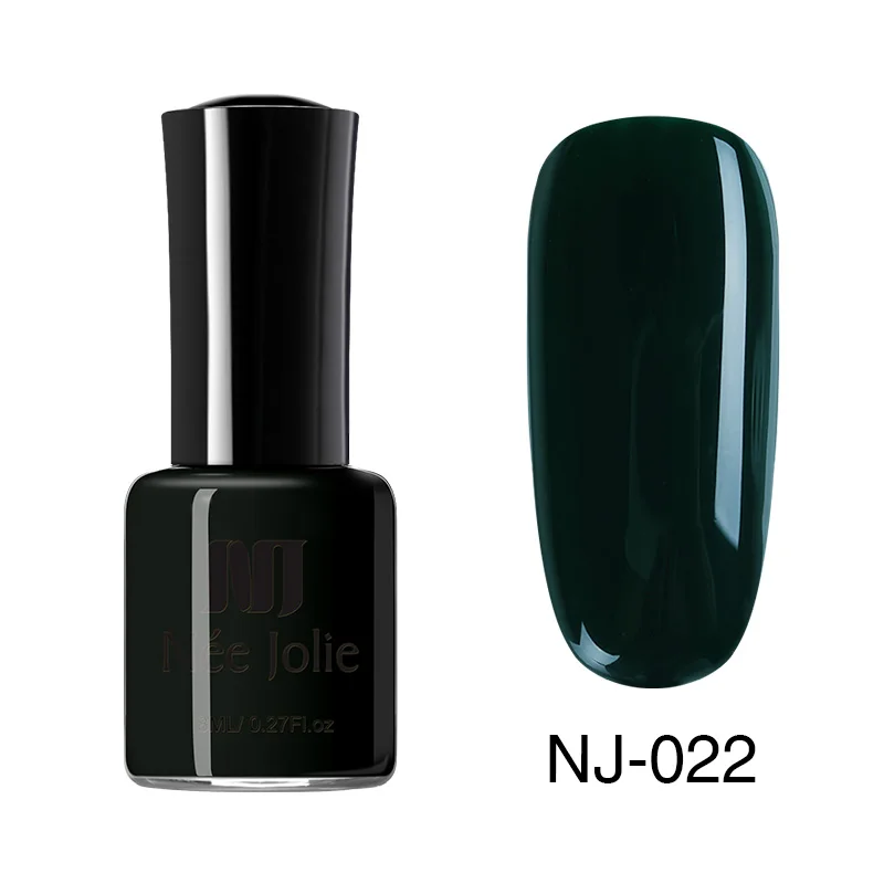 Ни Джоли 66 Цвета лак для ногтей, быстро сохнут, 8/3. 5 мл блестящие, для дизайна ногтей чистый голографическая серии матовые, накладные ногти, покрытие лаком - Цвет: 8ml pure-022