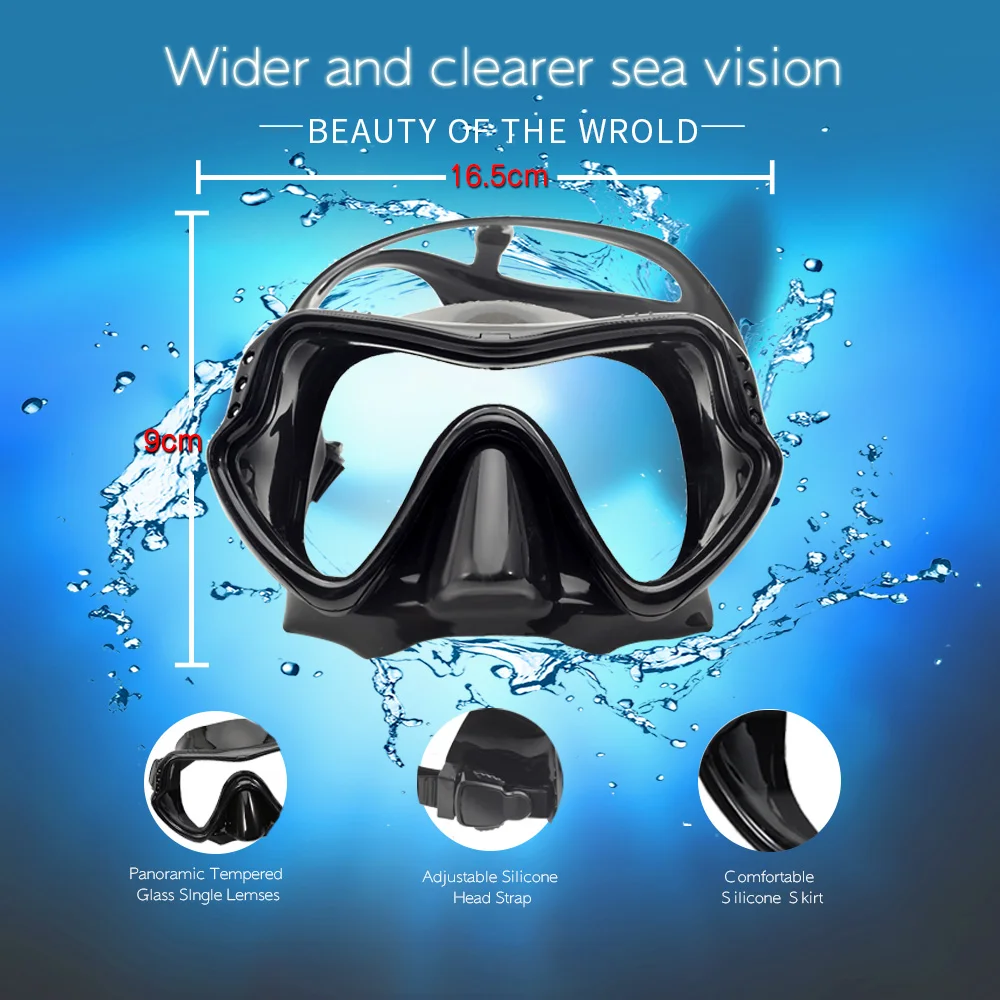 Scuba Diving Masks Set Snorkeling Set Silicone Skirt Anti-Fog Goggles Glasses Swimming Fishing Pool Equipment Adult swimming goggles,snorkeling diving mask,diving mask,diving goggles