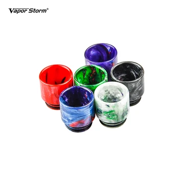 

1 Piece 810 Thread Drip Tips Vapor Storm Cap Epoxy Resin Mouthpiece Marbled Like Driptip 810 Wide Bore Colorful for RDA RBA RDTA
