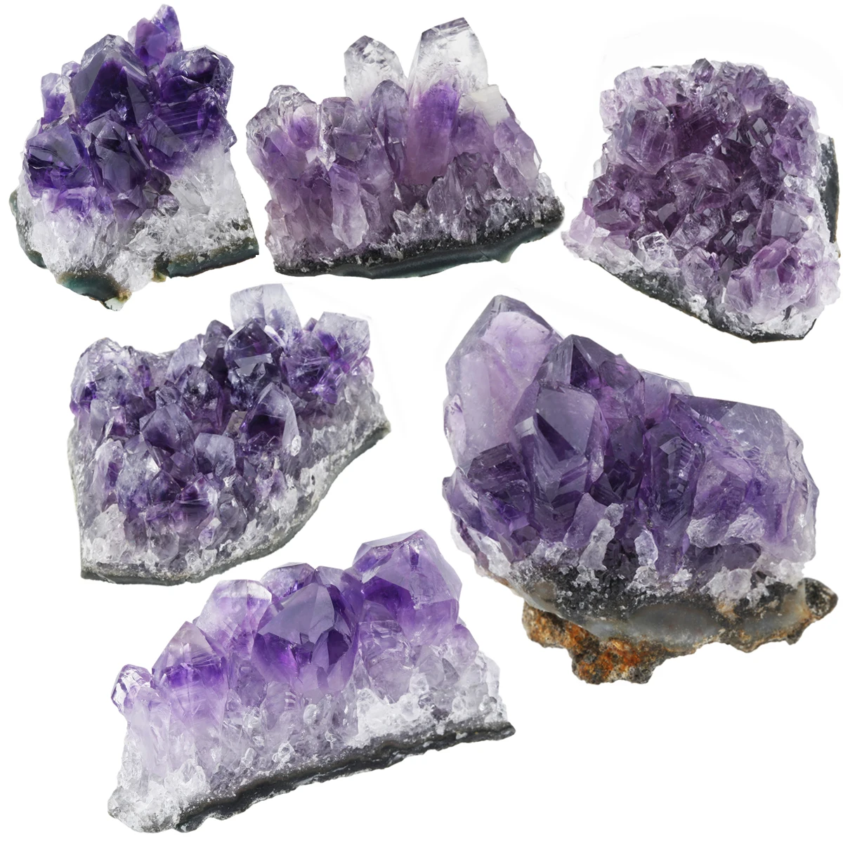 TUMBEELLUWA Natural Raw Amethyst Irregular Mineral Reiki Healing Crystal Stone Room Decor Home Decoration Office Ornaments Gift natural crystal stone wind chime tree of life 7 chakra healing slices agate handmade wall hanging ornaments home decoration gift