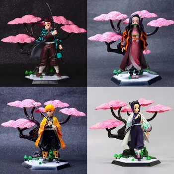 

Anime Demon Slayer Kimetsu No Yaiba Kochou Shinobu Kamado Tanjirou Nezuko Agatsuma Zenitsu Action PVC Action Figure Toys Gift