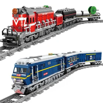 

New KAZI City Train Power Function Building Block Technic Bricks DIY Tech Toys For Compatible All Brands brand Rail Trein