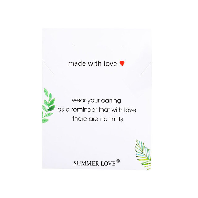 7x9cm Bracelet Display Cards Good Luckl Text Writen Kraft Paper Card Cardboard Packag Hang Tag Ear Paper Card for Jewelry