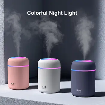 

USB Colorful LED Light Air Humidfier Freshener with LED Lamp Aromatherapy Diffuser Mist Maker for Home Auto Mini Car Humidifiers