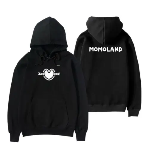 Black Mainlead Kpop MOMOLAND Chiri Concert унисекс шапка с капюшоном пальто Новая Модная хлопковая толстовка - Цвет: Black