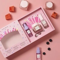 Custom Logo Printed Luxury Pink Cardboard Skincare Drawer Sliding Gift Box Packaging For Cosmetic 1