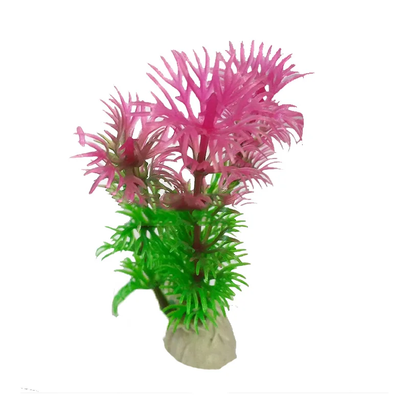 Аквариум искусственные пластмассовые растения Декор аквариумный пейзаж 1 шт. искусственные украшения для аквариума - Цвет: 4