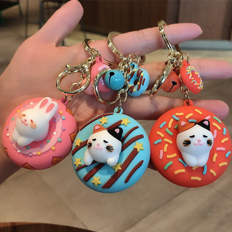 韓国クリエイティブドーナツキーホルダーかわいい漫画コーギースクールバッグ飾りバレンタインの日チョコレートペンダントジュエリーアクセサリー Aliexpress Jewelry Accessories