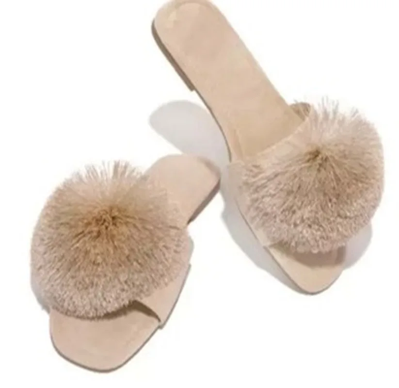 Новинка Женские весенние плюшевые тапочки Zapatos De Mujer Модные женские Тапочки |