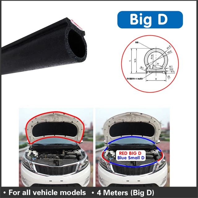 4M Big D rubber door seal general motors EPDM waterproof rubber seal door soundproof material Car door seal strip Accessories