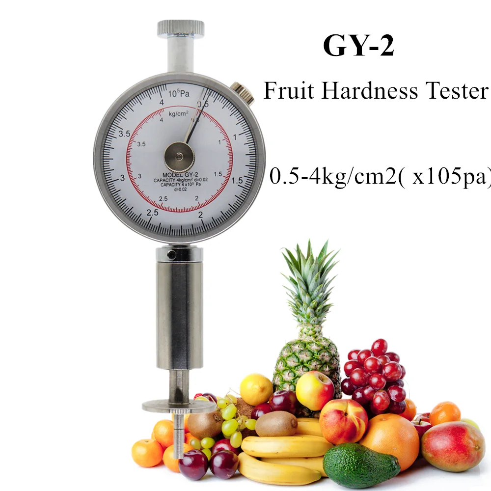 GY-2 Fruit Penetrometer Sclerometer Farm Fruit Hardness Tester Machine with Measuring Head for Fruit Research Department Fruit Company DSY Fruit Penetrometer 